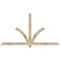 Ekena Millwork Redmond Rough Sawn Timber Gable Bracket, Douglas Fir, 84"W x 45"H x 2"D x 4"F, 13/12 Pitch GBW084X45X0204RED00RDF - alternate 1